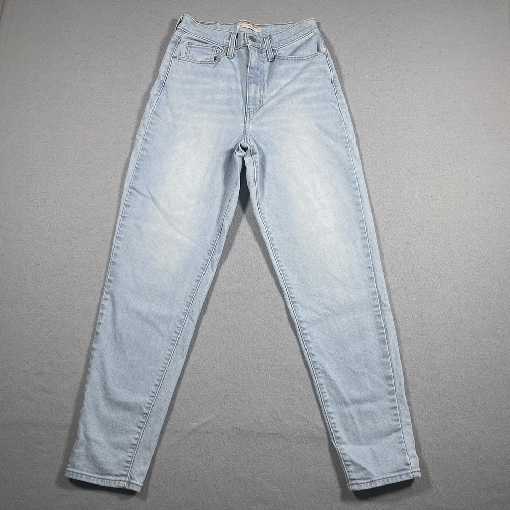 Levi High Waisted Taper Jeans Women Size 27 Modern Light Wash Denim Casual